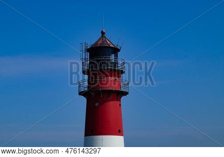Buesum Is A Village At The German Northern Sea With Harbor And Lighthouse