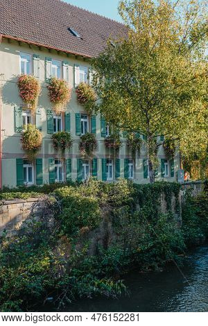 Old National German Town House In Bietigheim-bissingen, Baden-wuerttemberg, Germany, Europe. Old Tow