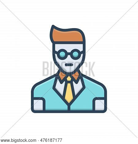 Color Illustration Icon For Personnel Staff Employee Workforce Worker Labor-force Cadre Professional