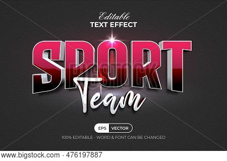 Sport Text Effect 3d Style. Editable Text Effect.