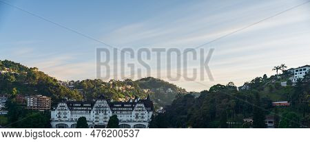 Sunrise Over Quitandinha Palace Reveals Stunning Architectural Details