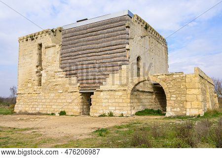 Ruin Of An Old Fortress (chateau De Tourvieille Ou Tour Du Tampan) In Springtime, Camargue (provence