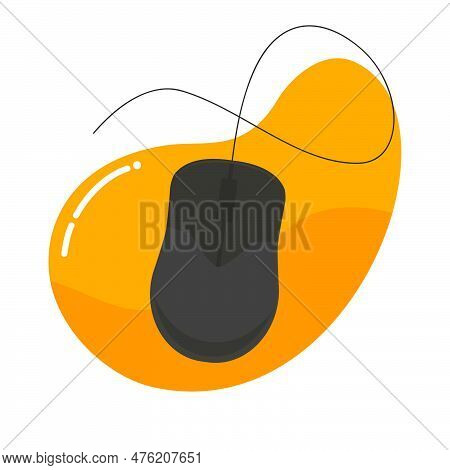 Wireless Mouse And Mouse Pad Icon Design Vector Flat Modern Isolated Illustration