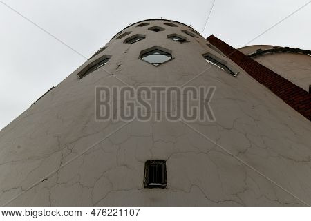 Melnikov Museum (house-beehive) In Moscow, Russia During The Winter. One-apartment Residential Build