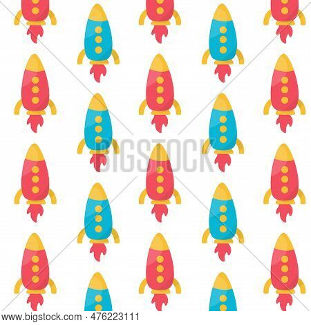 Rocket Space Stars Fly Night Toys Children Pattern