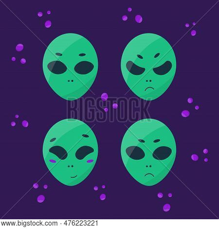 Alien Ufo Cosmic Emotions Faces Sadness Joy Anger Fright Embarrassment Crying Space Unknown Elements