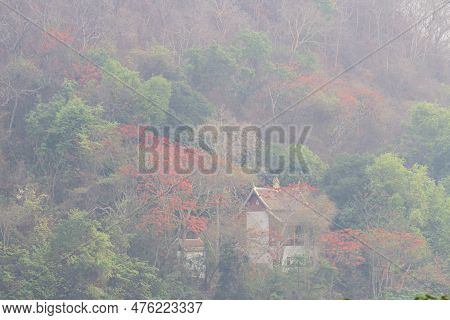 Breathtaking And Impressive Landscape In Luang Prabang, Laos. High-quality Photo