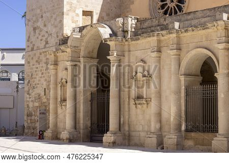 Syracuse, Sicily, Italy - April 29, 2023: Basilica Of Saint Lucia Al Sepolcro. Church Of St. Lucia W