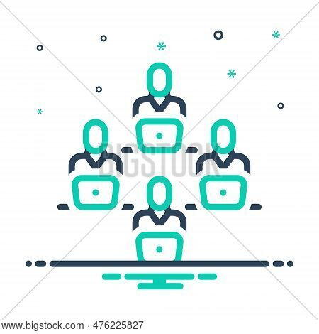 Mix Icon For Engaged Busy Cohesion Dissipated Employed Inutile Work Office Company Job