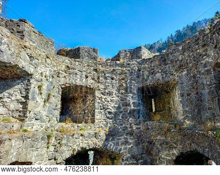 Ruins Of The Schattenburg Castle In Feldkirch, Austria