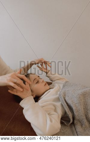 Female Energy Massage Relaxing And Care Treatment For Body And Mindfull Health Gentle Woman Arms Hol