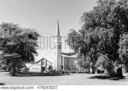 Keimoes, South Africa - Feb 28 2023: The Dutch Reformed Church And Hall In Neilersdrift, Near Keimoe