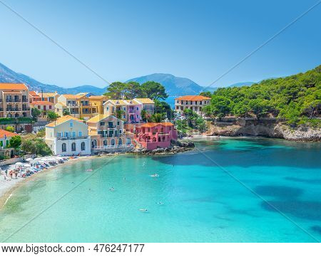 Assos Village In Kefalonia, Greece