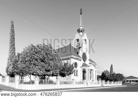Prieska, South Africa - Feb 28 2023: A Street Scene, With The Dutch Reformed Church, In Prieska In T