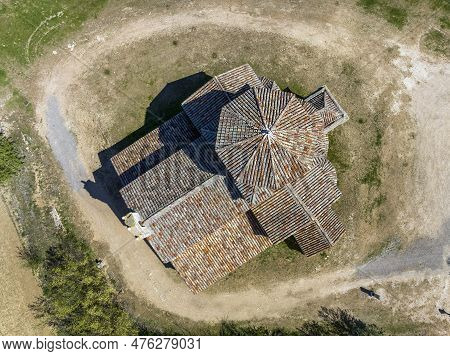 Church Of Our Lady Of The Announced In The Medieval City Of Uruena Valladolid Province Spain Flat To