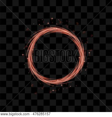 Vector Red Blurred Fire On Dark Background. Cartoon Flames. Bonfire Burst. Hot Red Sparks. Dangerous