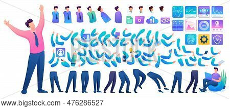 Constructor For Creating A Young Man N1. Create Your Own Character With A Set Of Hands And Feet. Fla