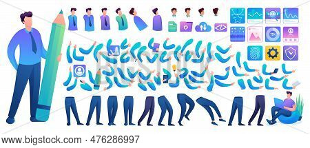 Constructor For Creating A Young Man N2. Create Your Own Character With A Set Of Hands And Feet. Fla