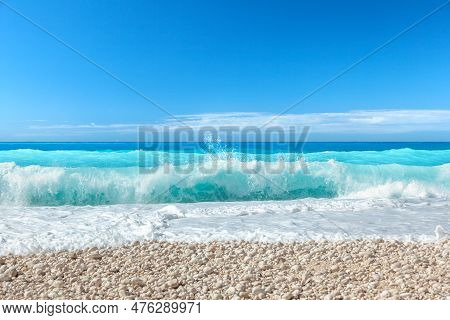 View Of Myrtos Beach, Kefalonia Island, Greece
