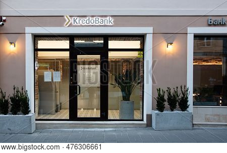 Lviv, Ukraine - May 6, 2023: Kredobank Office On Halytska Str. In Lviv