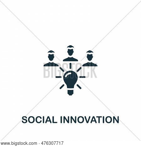 Social Innovation Icon. Monochrome Simple Sign From Charity And Non-profit Collection. Social Innova