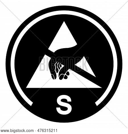 Antistatic Film Symbol Sign, Vector Illustration, Isolated On White Background Label .eps10