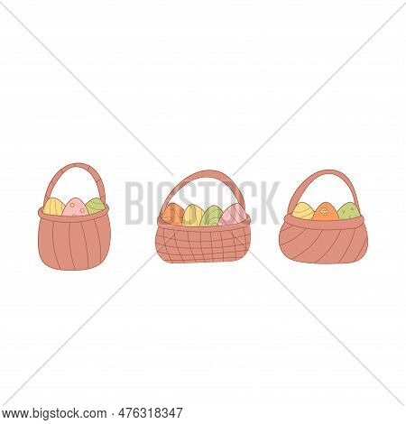 Ears Hare Rabbit Easter Eggs Hunting Holiday. Vector Illustration