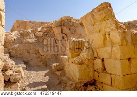 Ruins Of Crusaders Shobak Castle In Jordan