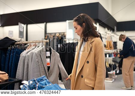 Shopping, Clothes For Choice, Wardrobe Inspiration Or Retail Design Ideas In Thrift Store Or Boutiqu