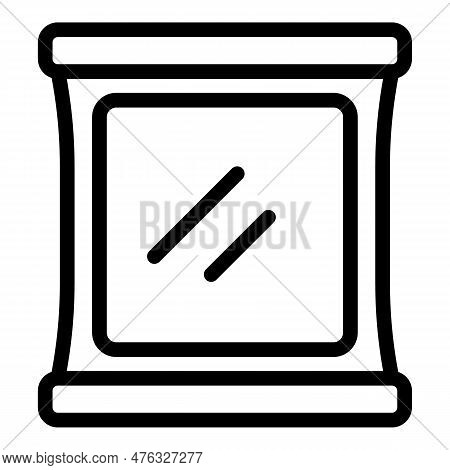 Food Vacuum Icon Outline Vector. Plastic Bag.