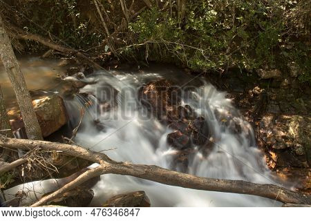 One Of The Smaller Waterfalls At Cachoeira Boqueirao In Paranoa, Brazil, Near Brasilia
