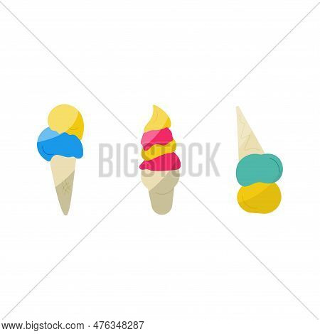 Ice Cream Summer Heat Heat Colored Sweet Delicious