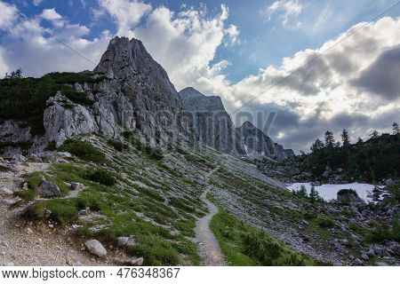 Views Of Slemenova Mountain Trail From Vrsic In Slovenia
