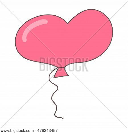 Balloon Pink Heart Valentines Day Date Celebration Birthday Element