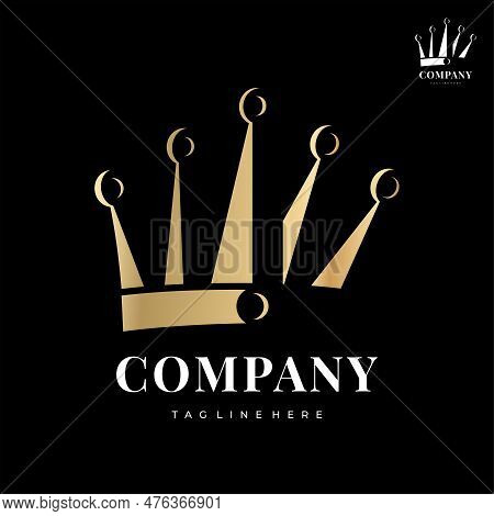 Negative Space Crown Logo Elegant And Simple