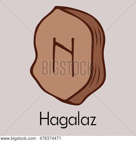 Rune Hagalaz.ancient Scandinavian Runes.runes Senior Futarka.magic, Ceremonies, Religious Symbols.pr