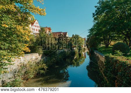 Old National German Town House In Bietigheim-bissingen, Baden-wuerttemberg, Germany, Europe. Old Tow