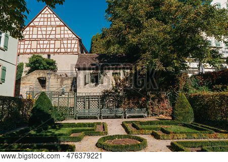 Old National German Town House In Bietigheim-bissingen, Baden-wuerttemberg, Germany, Europe. Old Tow