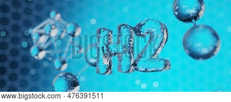 Concept Of A Hydrogen Fuel Cell. Images Of Hydrogen. Hydrogen As An Alternative Energy. Pure Hydroge