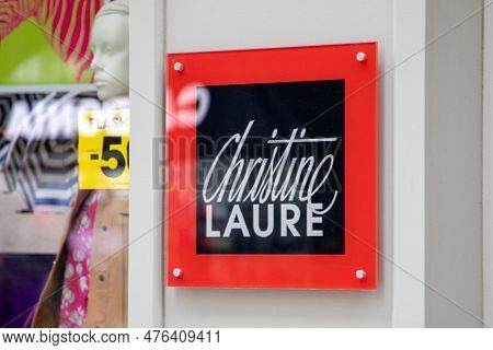 Lyon , Aura France - 04 27 2023 : Christine Laure Logo Brand Girls And Text Sign Facade Of Shop Wome