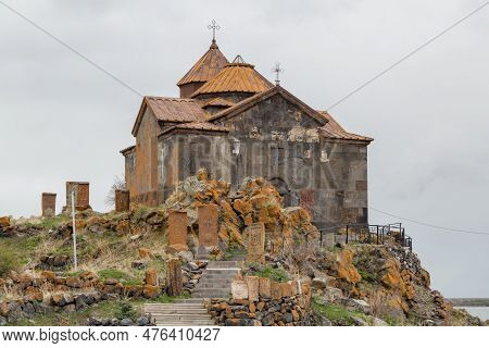 Hayravank Monastery On Coast Of Sevan Lake In Armenia