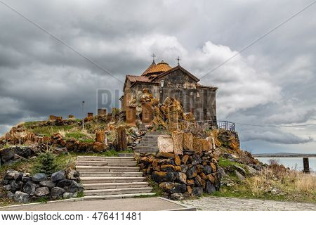 Hayravank Monastery On Coast Of Sevan Lake In Armenia