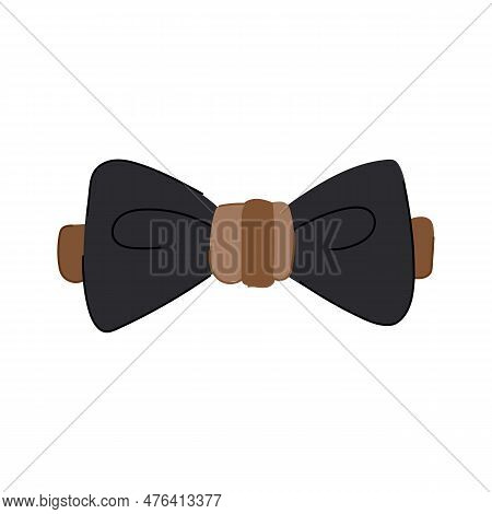 Elegant Bow Ties Men Cartoon. Tuxedo Accessory, Business Formal Elegant Bow Ties Men Sign. Isolated 