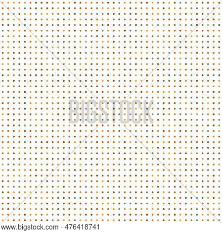 Seamless Geometric Vector Background. Modern Ornament With Colored Dotted Elements. Geometric Abstra