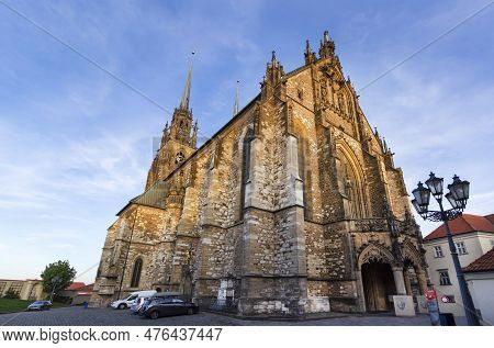 Brno Cathedral Of Saints Peter And Paul, View On A Sunny Day. Also Called Katedrala Svateho Petra A 