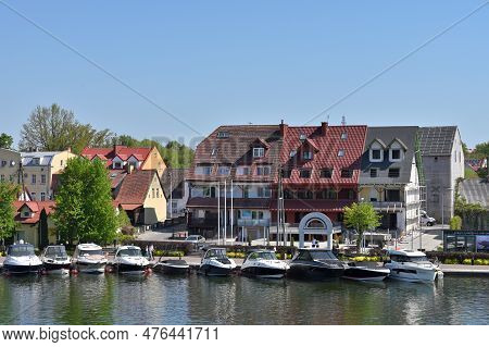 Mikolajki, Poland, May 14: View To City From The Lake On May 14, 2023 At Mikolajki, Poland. Mikolajk
