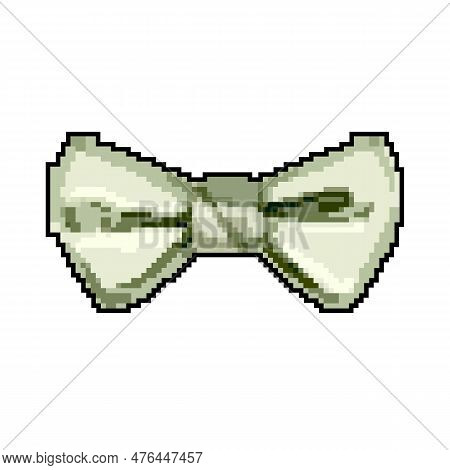 Suit Bow Tie Game Pixel Art Retro Vector. Bit Suit Bow Tie. Old Vintage Illustration