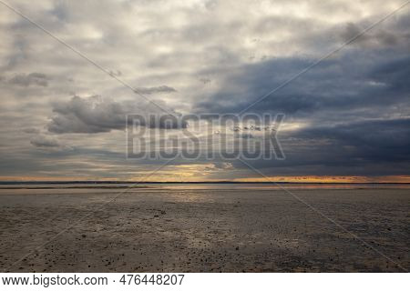Sunset On The Horizon At Westcliff, Near Southend-on-sea, Essex, England, United Kingdom