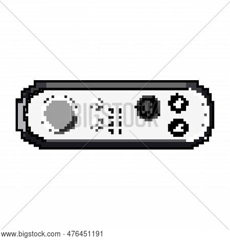 Bass Digital Amplifier Game Pixel Art Retro Vector. Bit Bass Digital Amplifier. Old Vintage Illustra