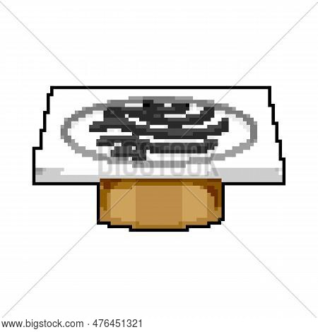 Bathroom Drainage Grate Game Pixel Art Retro Vector. Bit Bathroom Drainage Grate. Old Vintage Illust
